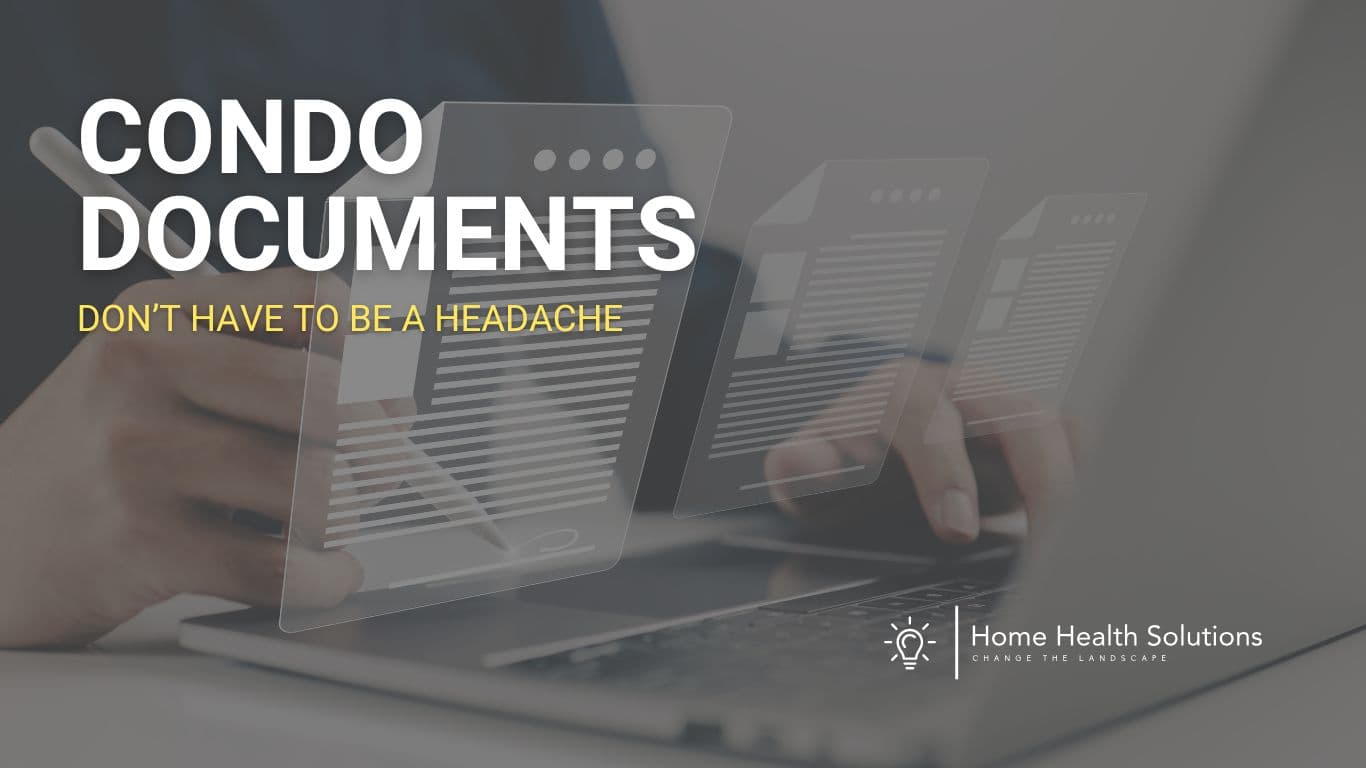 Woman on a virtual call discussing a Condo Document Review with Home Health Solutions
